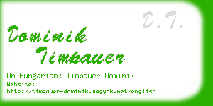 dominik timpauer business card